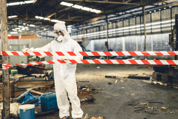 Professional Drug Lab Cleanup technician working in Akron, NY